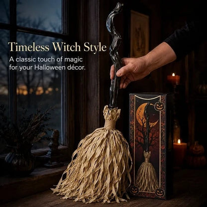 🧙‍♀️🧹Animated Moving Witch Broom with Light & Sound
